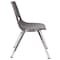 Flash Furniture 880 lb. Capacity Gray Stack Chair w/ Chrome Frame RUT-18-GY-CHR-GG - alternate 2